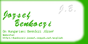 jozsef benkoczi business card