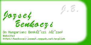 jozsef benkoczi business card